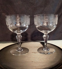 BACCARAT POMPADOUR  2 VERRES A EAU CRISTAL - 14 cm