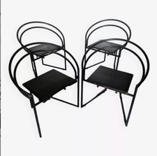 Ensemble de 4 chaises Latonda par Mario Botta pour Alias 1987, assise en cuir