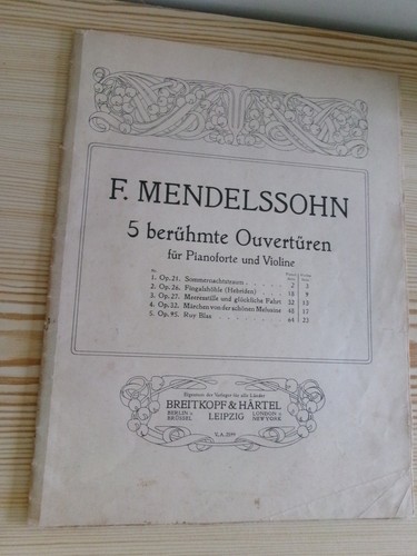 Partition mendelsfohn violon - ',