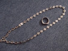 chaine (acier inoxydable) grain de cafe + bague