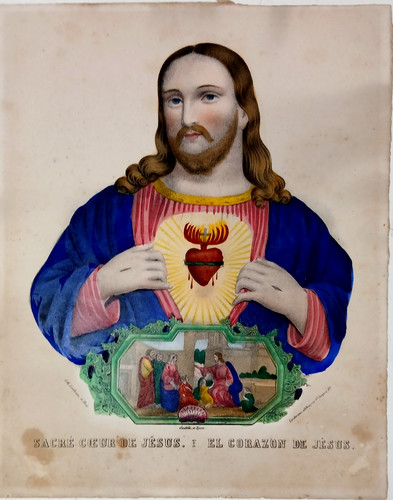 Lithographie xixe sacre - xixe,