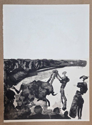 Lithographie noir blanc - noir, et