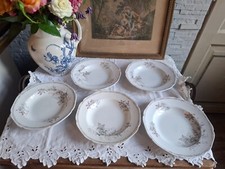 5 ASSIETTES creuses  CERAMIQUE anglaise decor floral