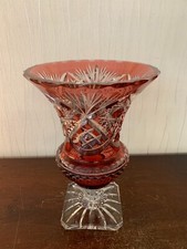Vase doublé cristal Rouge cristal ETZEL H: 30 cm