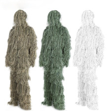 Adulte Camouflage Chasse Ghillie Suit 3D Flétrie Herbe Tactique Sniper Set Kits