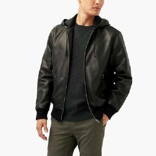 Hommes veste cuir agneau - veste, /
