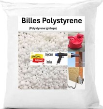 Billes polystyrene poufs ignifugé 2 m3 + 1 injecteur