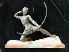 ancien régule sculpture archet nu Jean de RONCOURT ART DECO 1920/1930 sur marbre