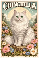 Affiche poster chat chinchilla - affiche,