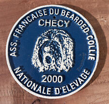 Plaque concours canin Ass. française BEARDED-COLLIE  /  Nationale d'élevage 2000