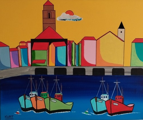 Tableau naif jean - jean, de