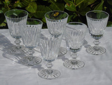 Service de 6 verres à vin blanc ou vin cuit en cristal Saint Louis  Haut 11,3 cm