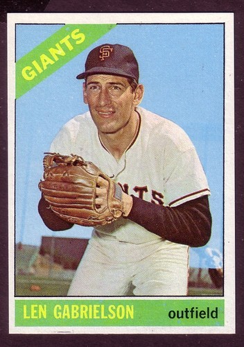 1966 topps len gabrielson card - topps,