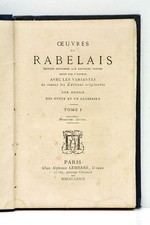 Oeuvres Tome I  Rabelais Paris