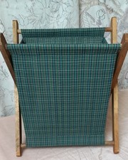 ANCIEN PANIER A COUTURE EN BOIS ET TISSU MERCERIE ANCIENNE ANNEES 1930-1940