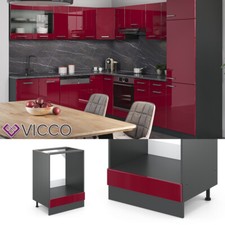 Meuble de cuisine, élément haut, élément bas, cuisine intégrée,anthracite, VICCO