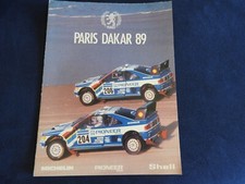 catalogue depliant peugeot Paris Alger Dakar 1989 poster