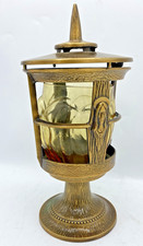 Vintage french religious lantern candlestick late 1900's Jesus Mary