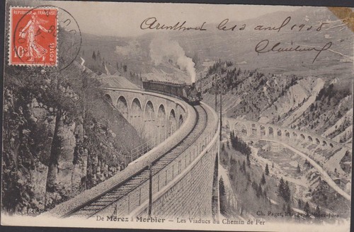 Carte postale cpa - postale, train