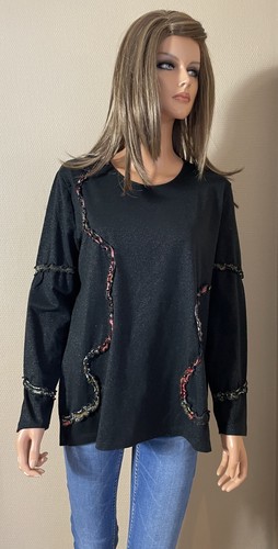 Top blouse haut noir original