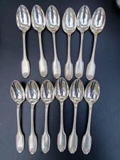 12 petites cuillères métal argenté Coquille 