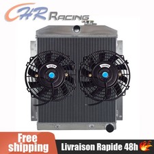 Aluminum Radiator+fan FOR CHEVY 3100/3600/3800 TRUCK PICKUP l6 AT/MT 1947-1954