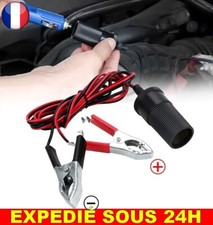 ✅ Pince Borne Batterie Voiture Adaptateur Briquet Allume Cigare Camion Moto 12V