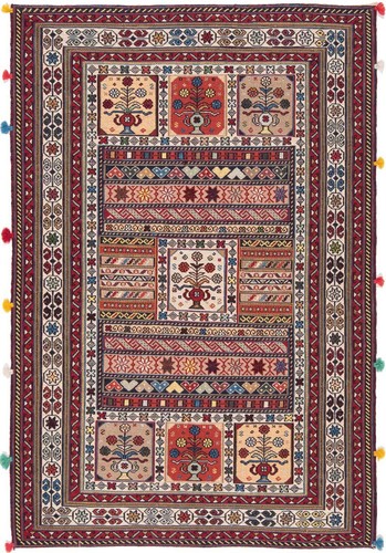 Kelim suzani tissé main - suzani, beige