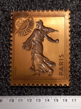 3# Rare Médaille Bronze Exposition Philatélique 1982 à Paris gr Roger Bezombes
