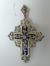 RARE CROIX RELIQUAIRE ARGENT