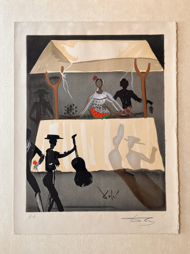 Rare lithographie salvatore - ,