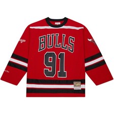 M&N Hockey Jersey Chicago Bulls Dennis Rodman