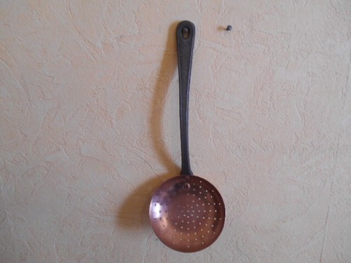 Ecumoire ancienne cuivre - , et