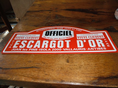 Plaque tole emboutie rallye - plaque,