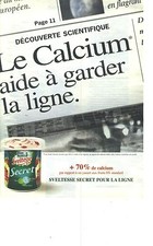 PUBLICITE advertising  2005  Nestlé yaourt sveltesse secret calcium