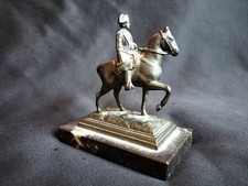 Petite sculpture équestre régule Napoléon Empereur sur marbre / Cheval