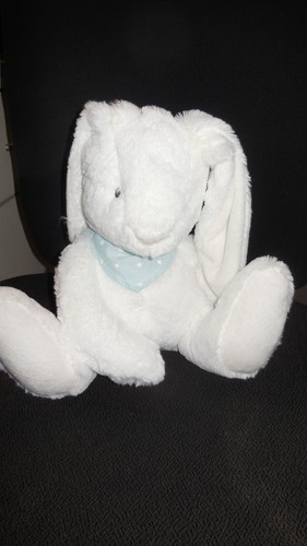 Doudou peluche lapin - peluche, blanc