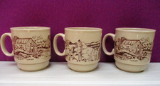 3 Mugs vintage en faience