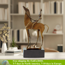 Abstract Modern Art Salvador Dali Woman on Horseback Bronze Statue For Home Deco