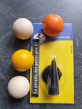 cochonnet de pétanque x 4 , en bois 3 cm environ + 1 aimant ramasse boule