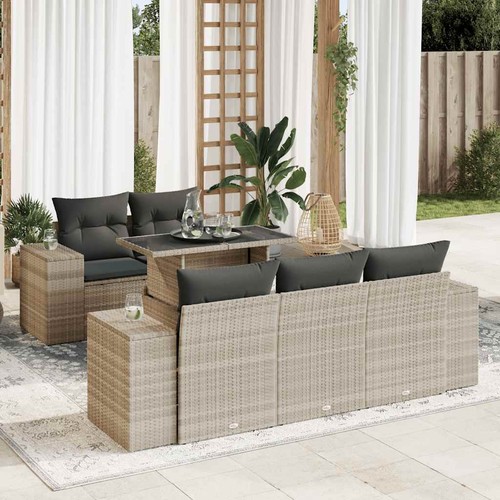 Salon jardin avec coussins - jardin,