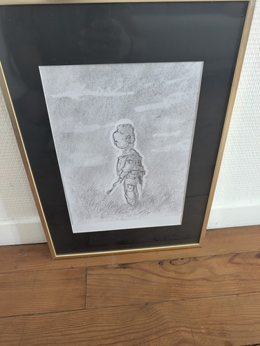 Dessin original signé - , b