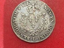 Louis XV Ecu à la vieille tête 1772 L Bayonne TB + - Louis XV 1715-1774