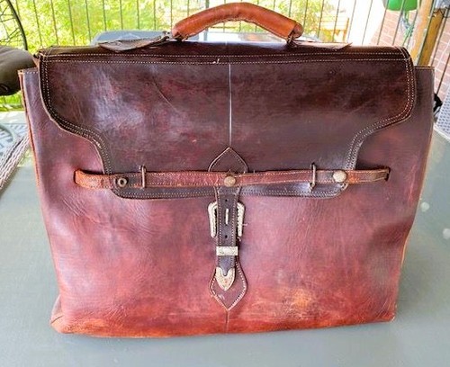 Grand sac cartable ancien - /,