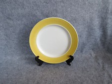 plat rond à bord jaune,faïencerie de gien,selection kilt