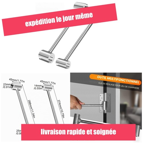 Clé réglage charnière porte