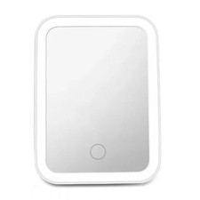 Miroir de Courtoisie à LED avec Lumières, Miroir de Bureau Portable, Rechar3452