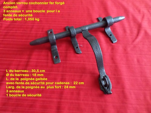 Ancien verrou cochonnier - 1,