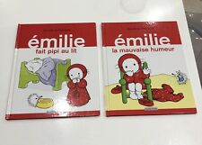 2 livres Domitille De Pressencé Emilie la mauvaise humeur ,fait pipi au lit 3 ,6