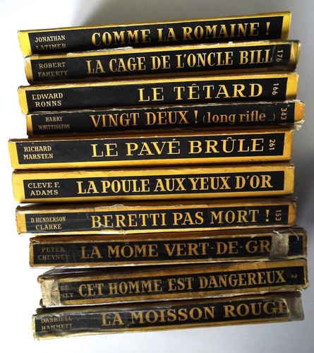 Lot romans série noire - de, 10